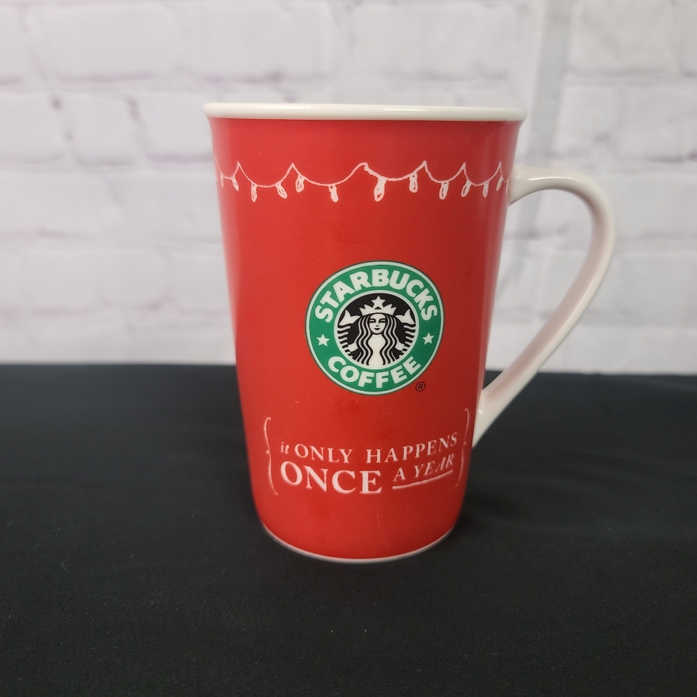 Starbucks Holiday Mug 10oz Red and Cream
